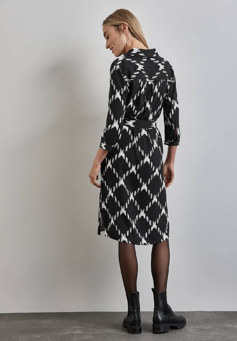 Street One Viskose-Kleid Mit Hemdkragen