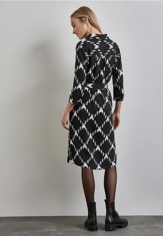 Street One Viskose-Kleid Mit Hemdkragen