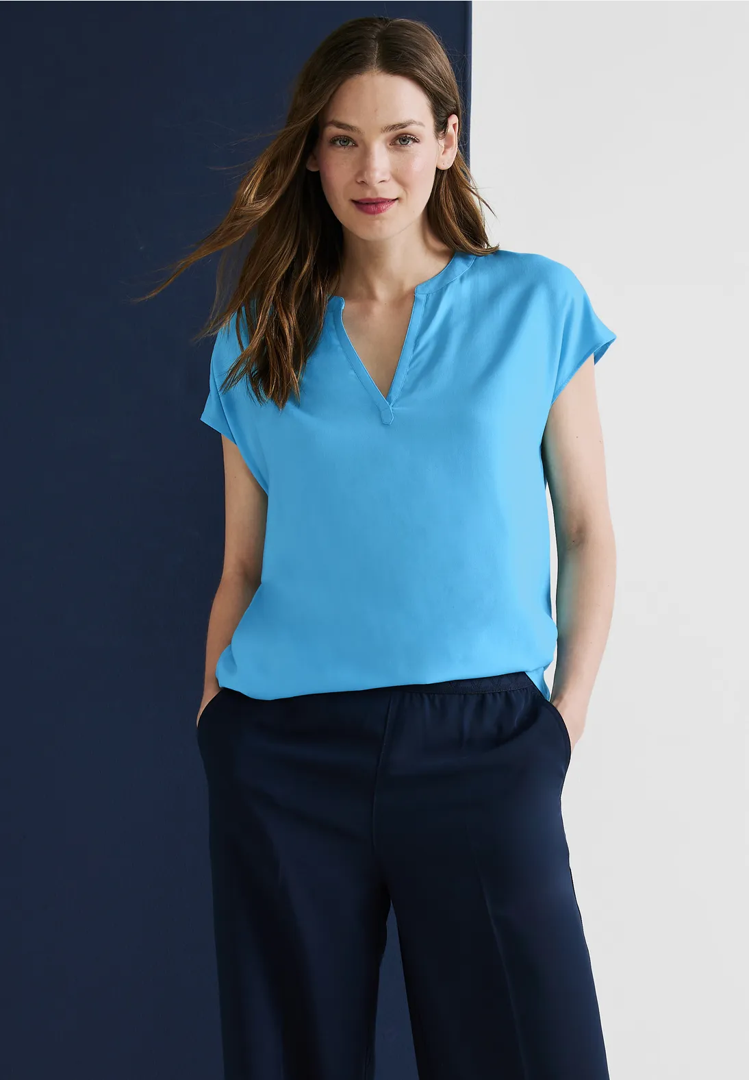 Street One Viskose Long Blusenshirt
