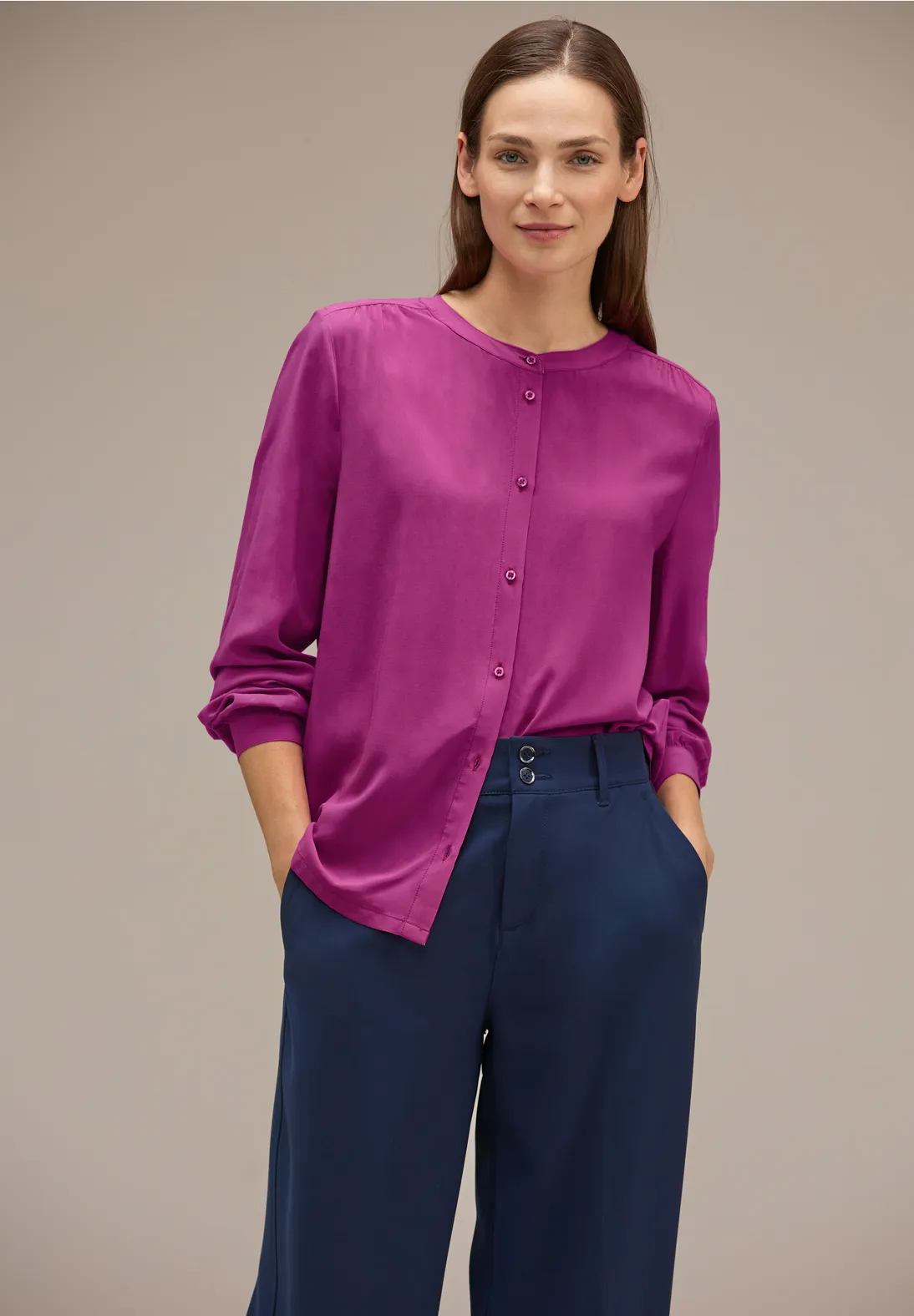 Street One Viskosebluse mit Knopfleiste