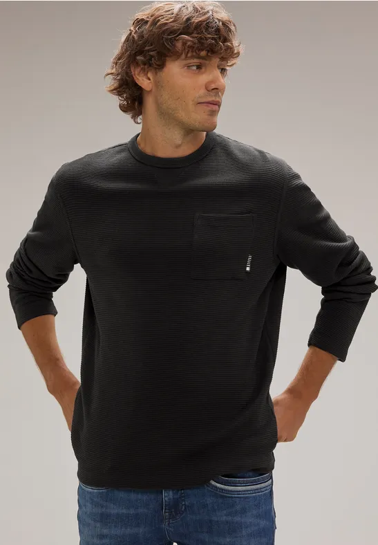 Street One Waffelstruktur Langarmshirt