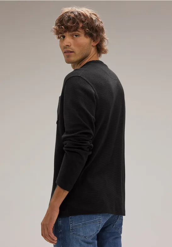 Street One Waffelstruktur Langarmshirt