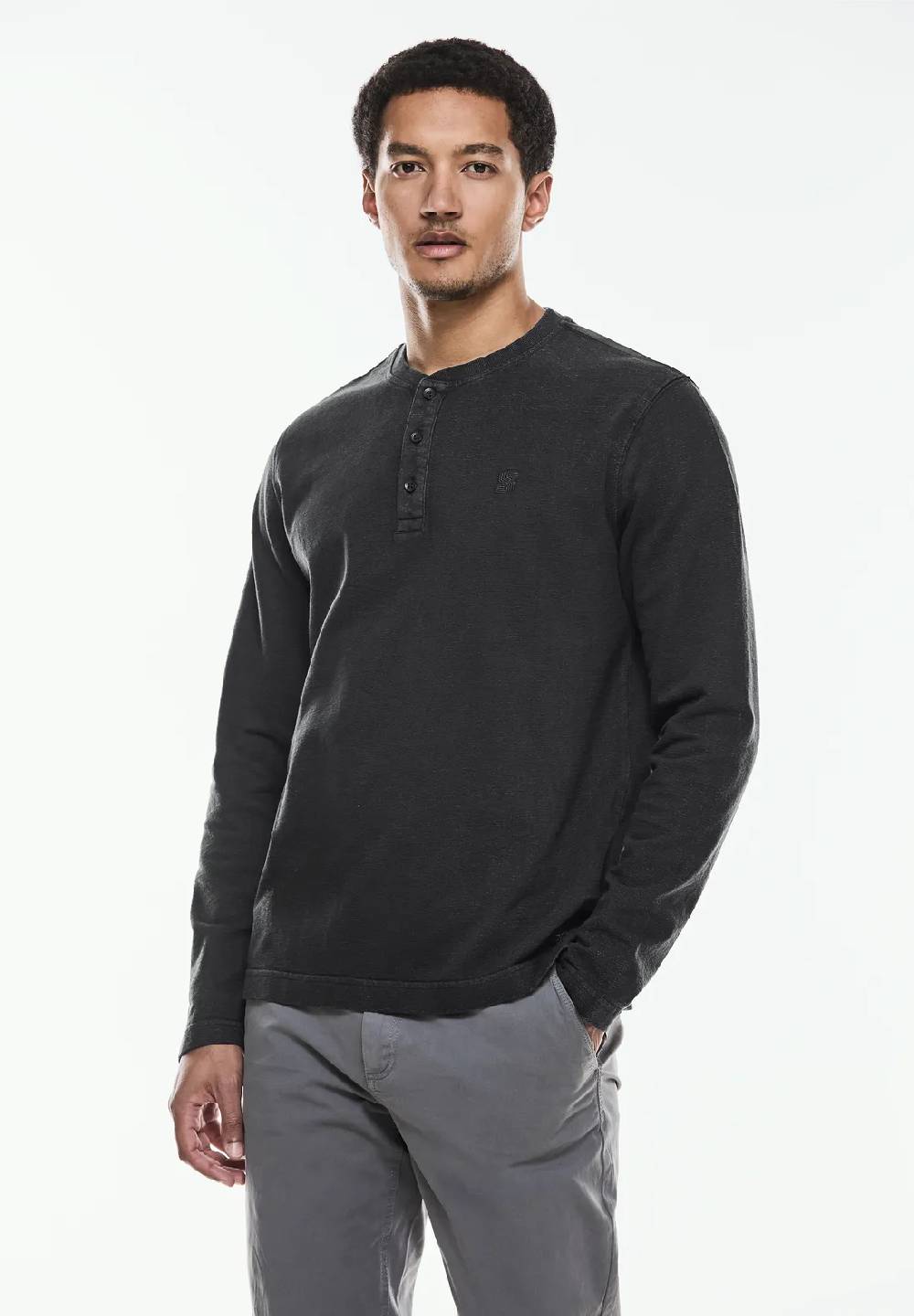 Street One Washed Henleyshirt