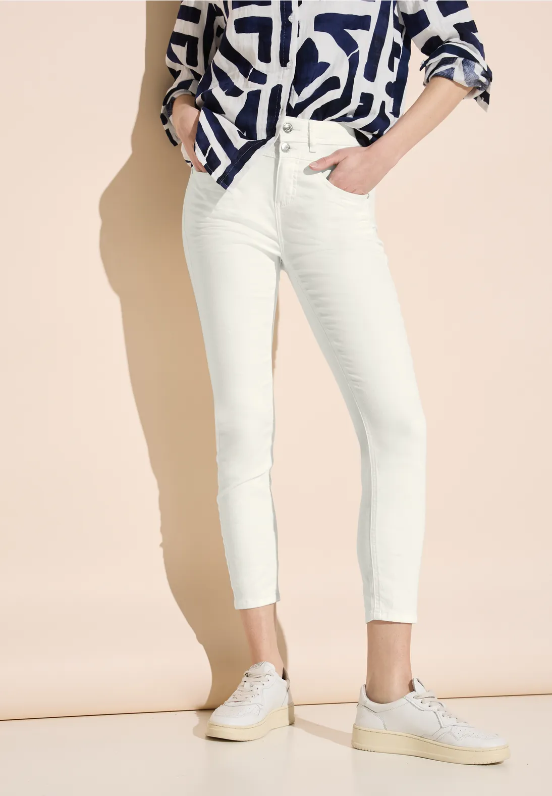 Street One Weiße Slim Fit Jeans - Style YORK