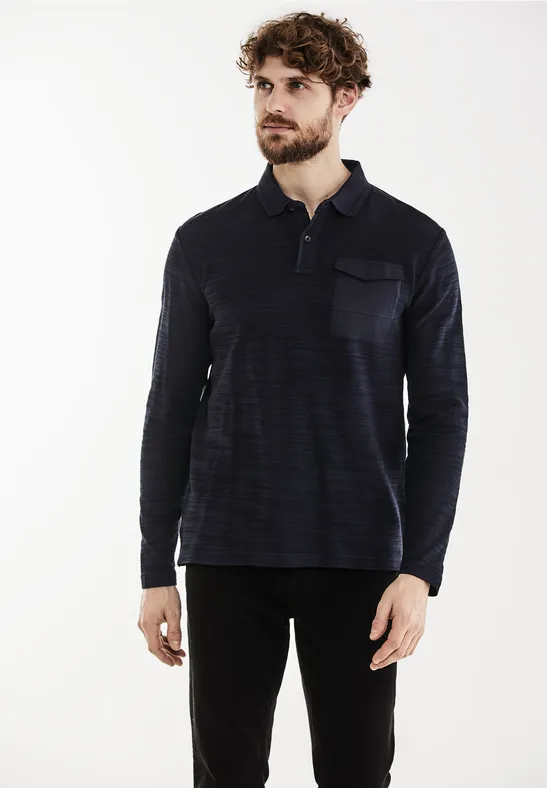 Street One Winterslub Polo Langarmshirt