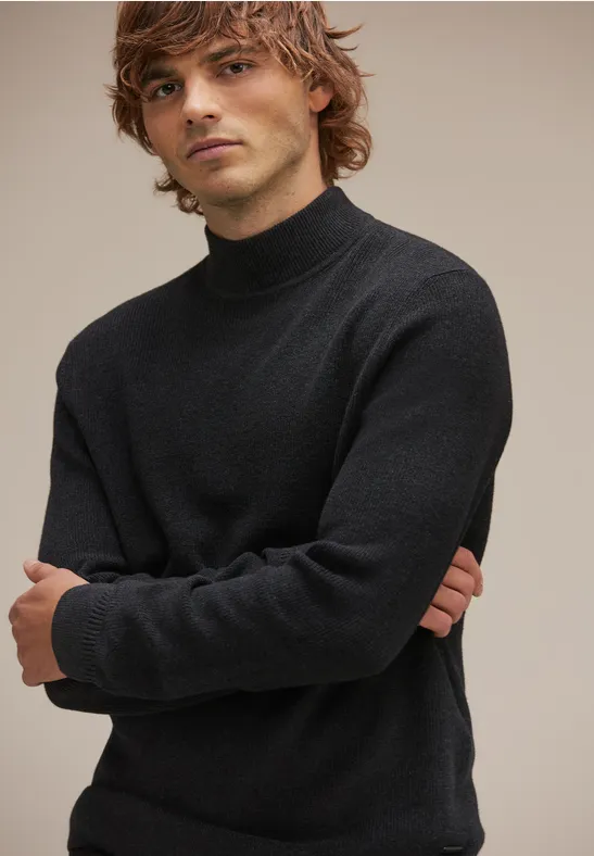 Street One Wollmix Stehkragenpullover