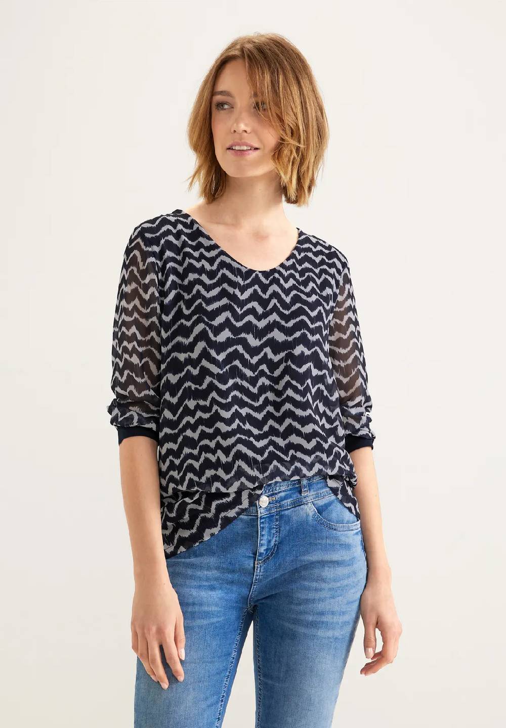 Street One Zick Zack Chiffon Shirt