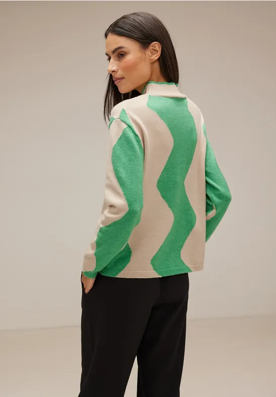 Street One Zick Zack Muster Pullover
