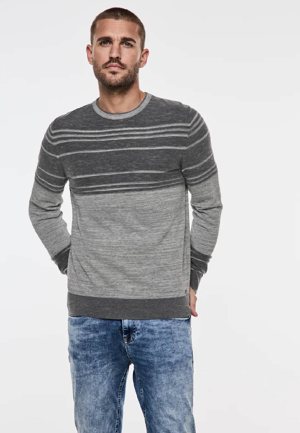 Street One Zweifarbiger Strickpullover