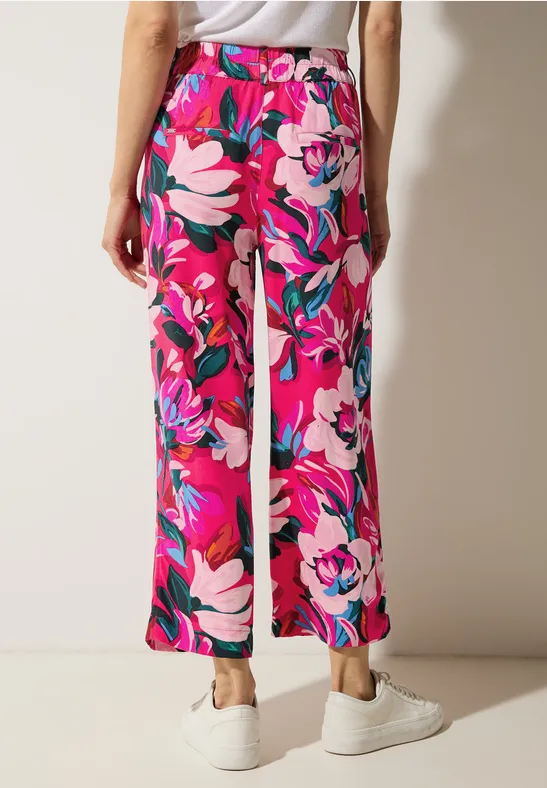 Street One Viskose Casual Fit 7/8 Hose - Style WIDE LEG