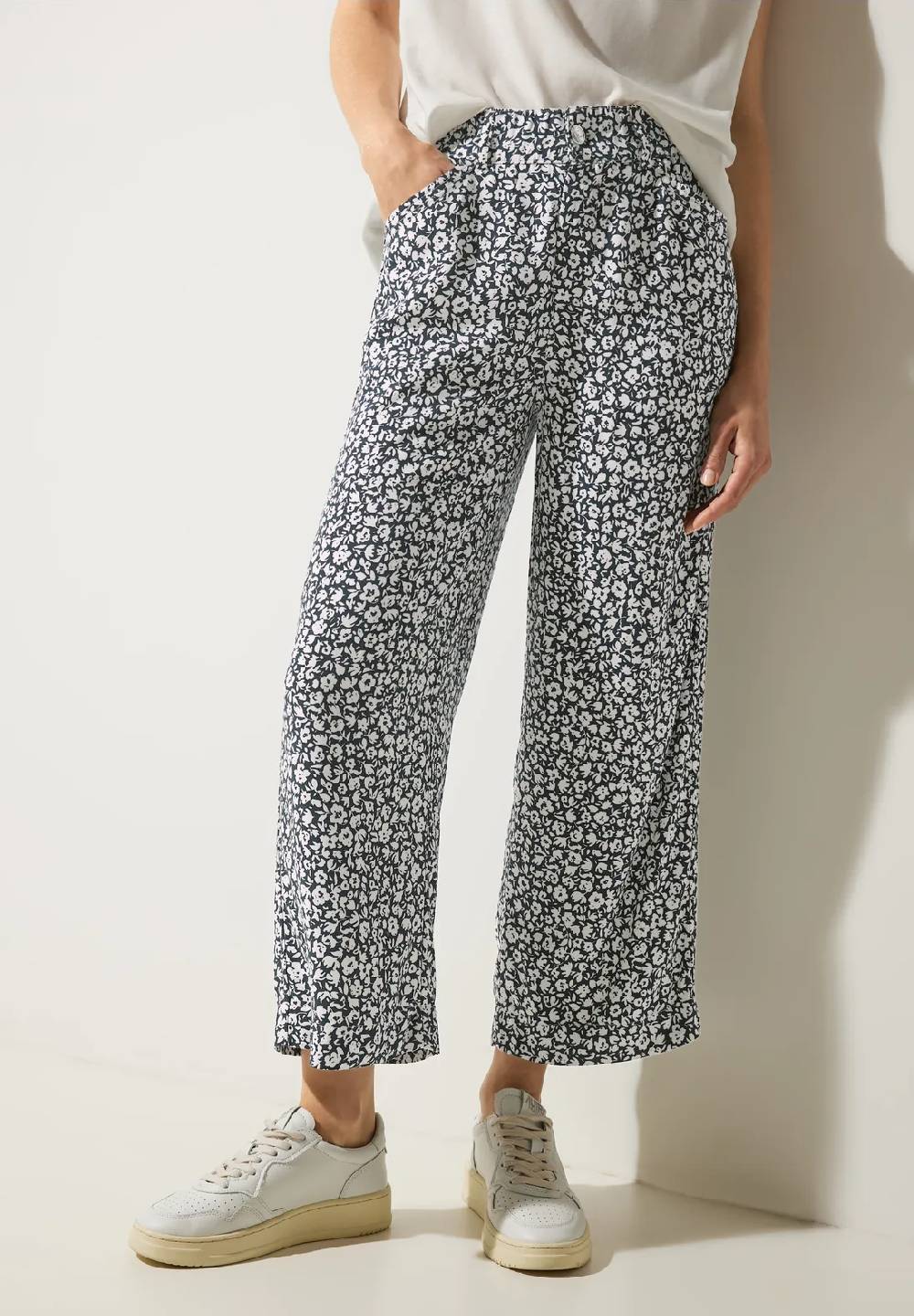 Street One Viskose Casual Fit 7/8 Hose - Style WIDE LEG