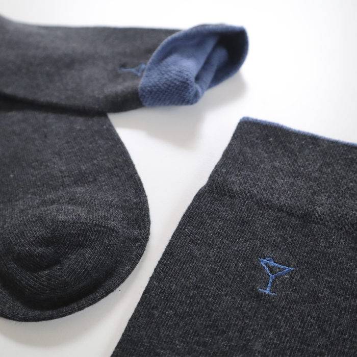 Strumpfbar Cotton Libre Anthrazit Melange/Jeansblau