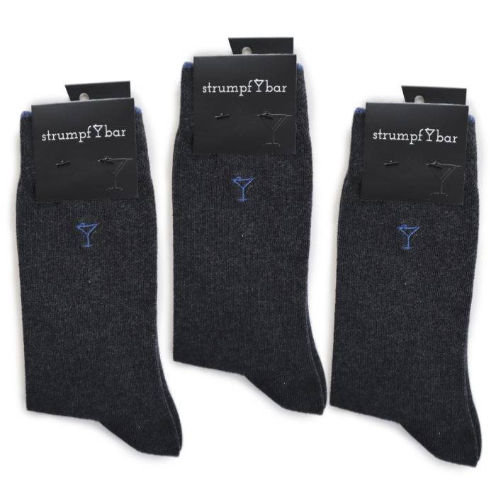 Strumpfbar 3er Pack Cotton Libre anthrazit