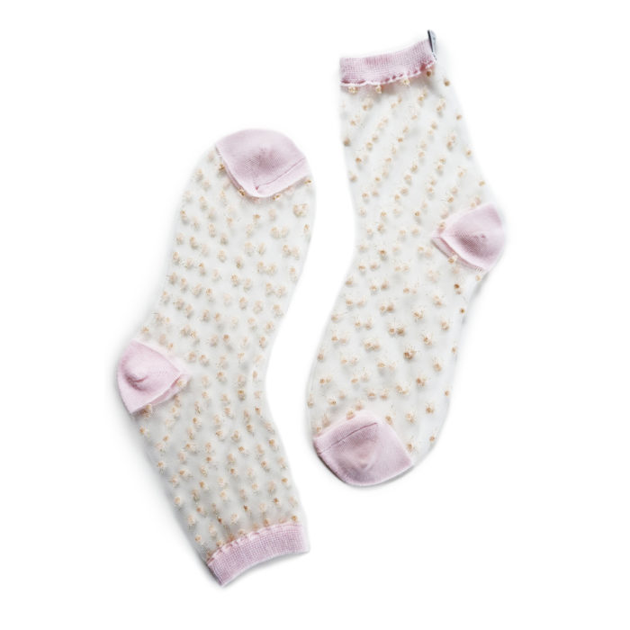 Strumpfbar Dots on the Beach rose