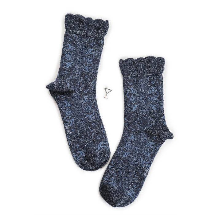 Strumpfbar Royal Punch blau-silber