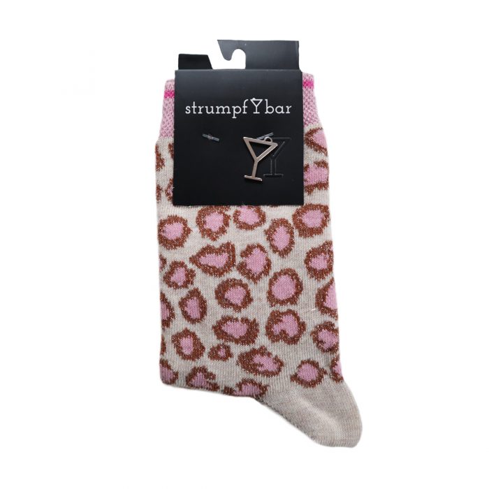 Strumpfbar Taiger Shot Beigemelange-rose