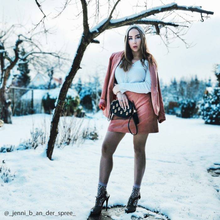 Strumpfbar Taiger Shot Beigemelange-rose