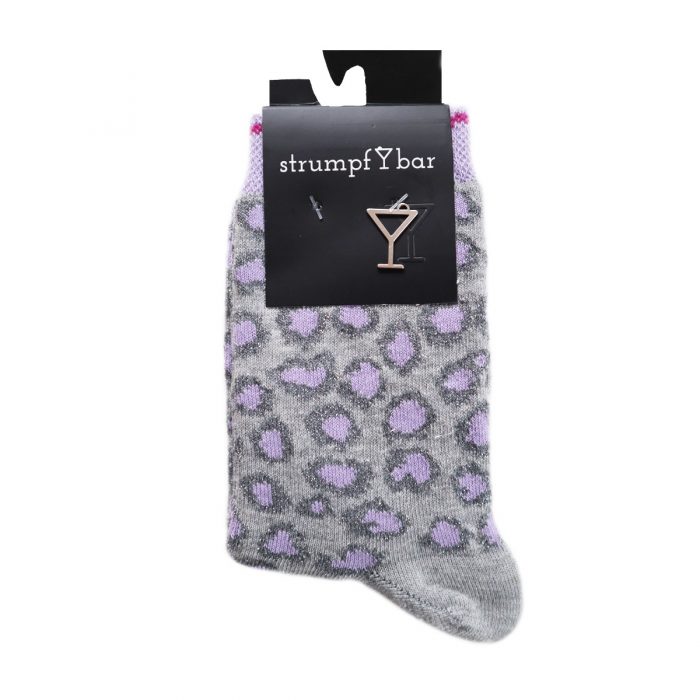 Strumpfbar Taiger Shot Graumelange-lavendel