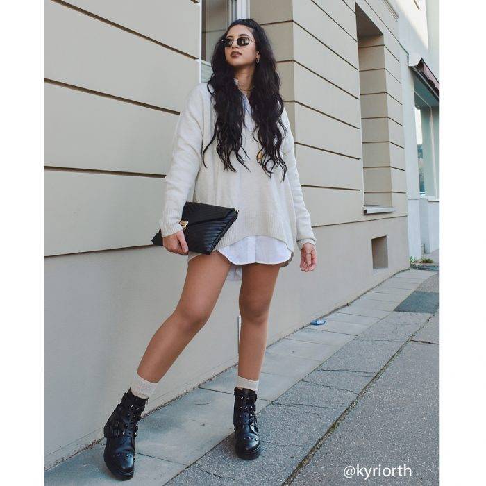 Strumpfbar Winter Sprizz Beigemelange-gold