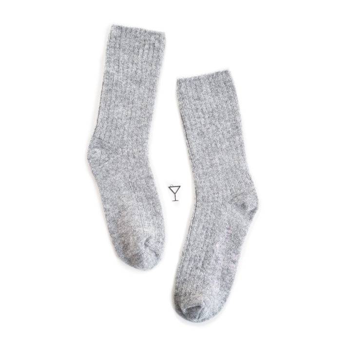 Strumpfbar Winter Sprizz graumelange-silber