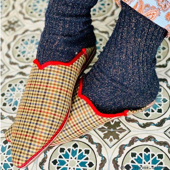 Strumpfbar Winter Sprizz Marine-gold