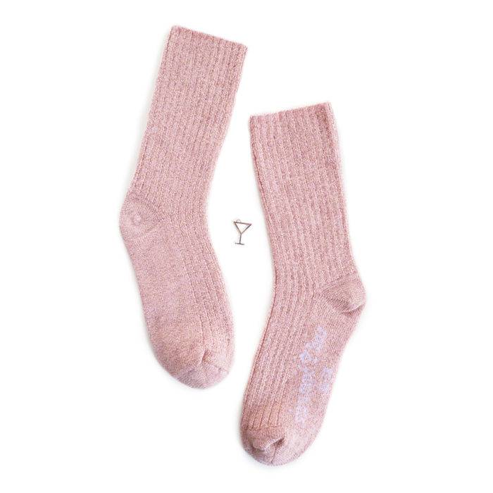 Strumpfbar Winter Sprizz rosa-gold