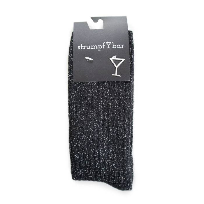 Strumpfbar Winter Sprizz Schwarz-silber