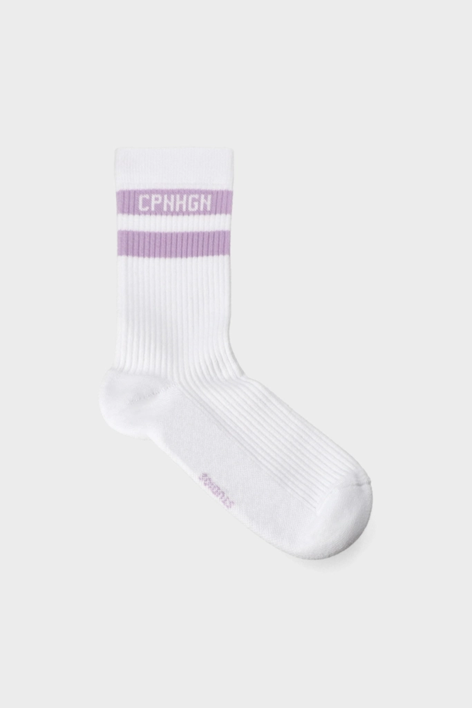 Studio Copenhagen CPH SOCKS 3 Cotton Blend White/lavender