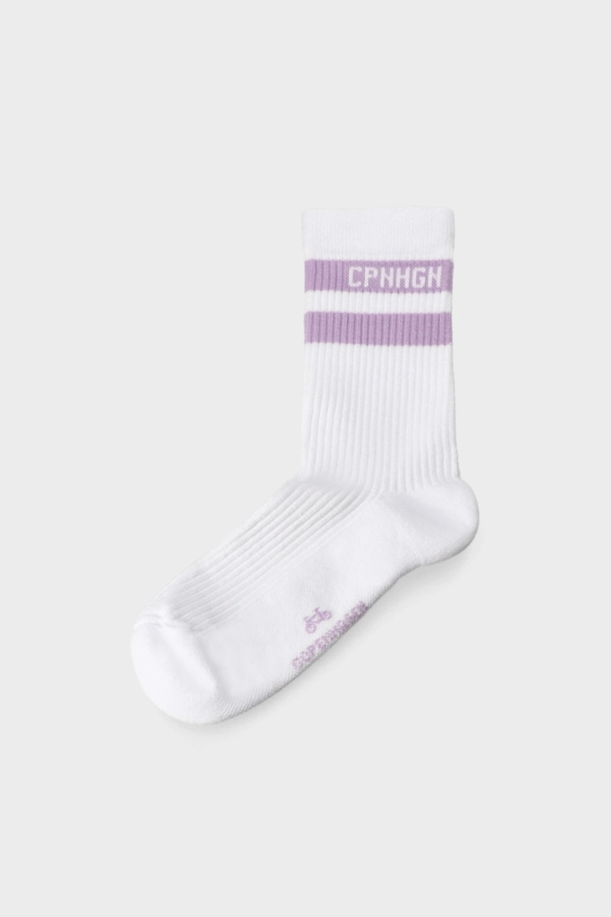 Studio Copenhagen CPH SOCKS 3 Cotton Blend White/lavender