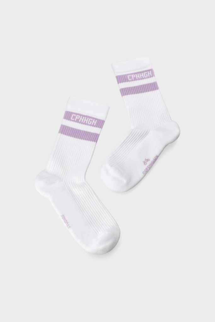 Studio Copenhagen CPH SOCKS 3 Cotton Blend White/lavender