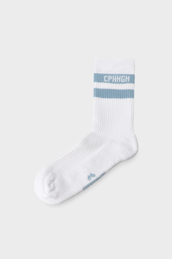 Studio Copenhagen CPH SOCKS 3 Cotton Blend White/light Blue