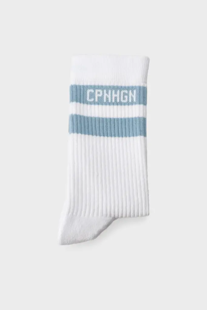 Studio Copenhagen CPH SOCKS 3 cotton blend white/light blue