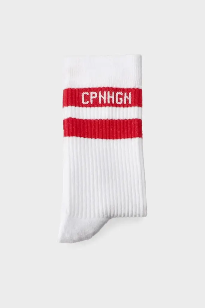 Studio Copenhagen CPH SOCKS 3 cotton blend white/red