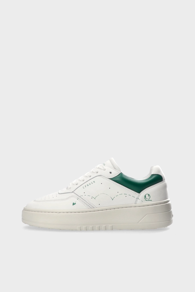 Studio Copenhagen CPH LONDON Leather White/green