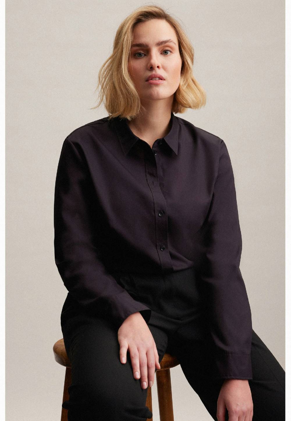 Studio Seidensticker Bügelfreie Fil A Fil Hemdbluse