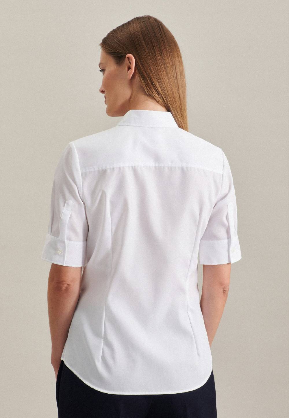 Studio Seidensticker Bügelfreie Kurzarm Popeline Hemdbluse