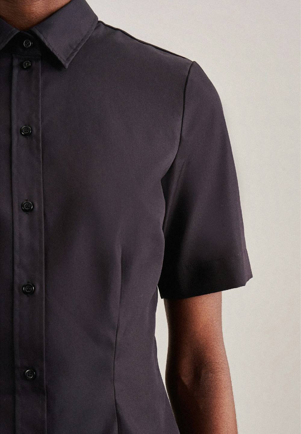 Studio Seidensticker Bügelfreie Kurzarm Popeline Hemdbluse