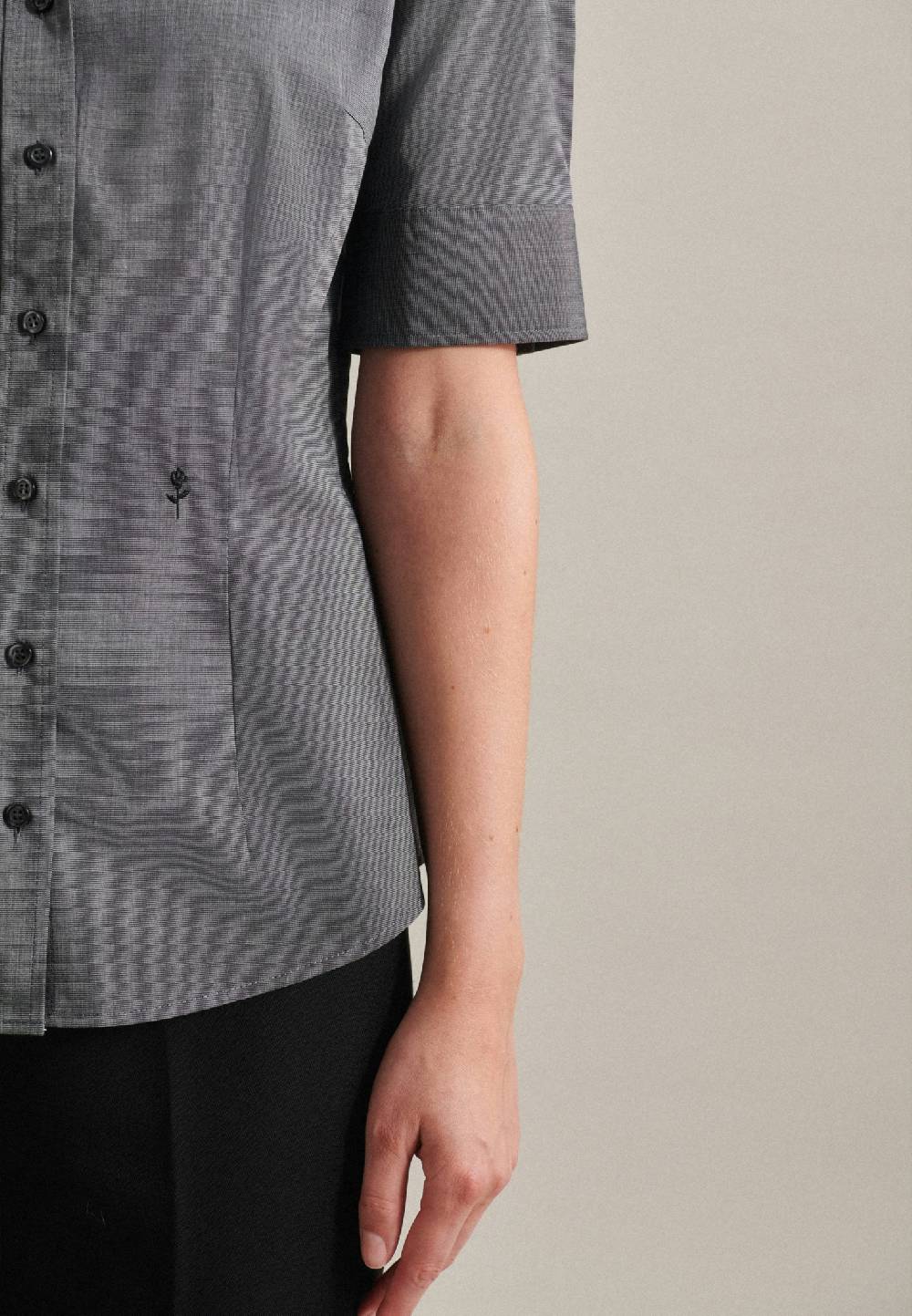 Studio Seidensticker Bügelfreie Kurzarm Popeline Hemdbluse