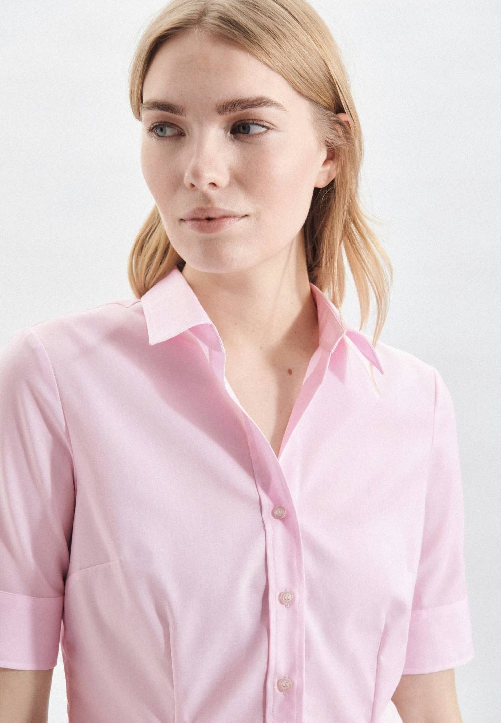 Studio Seidensticker Bügelfreie Kurzarm Popeline Hemdbluse