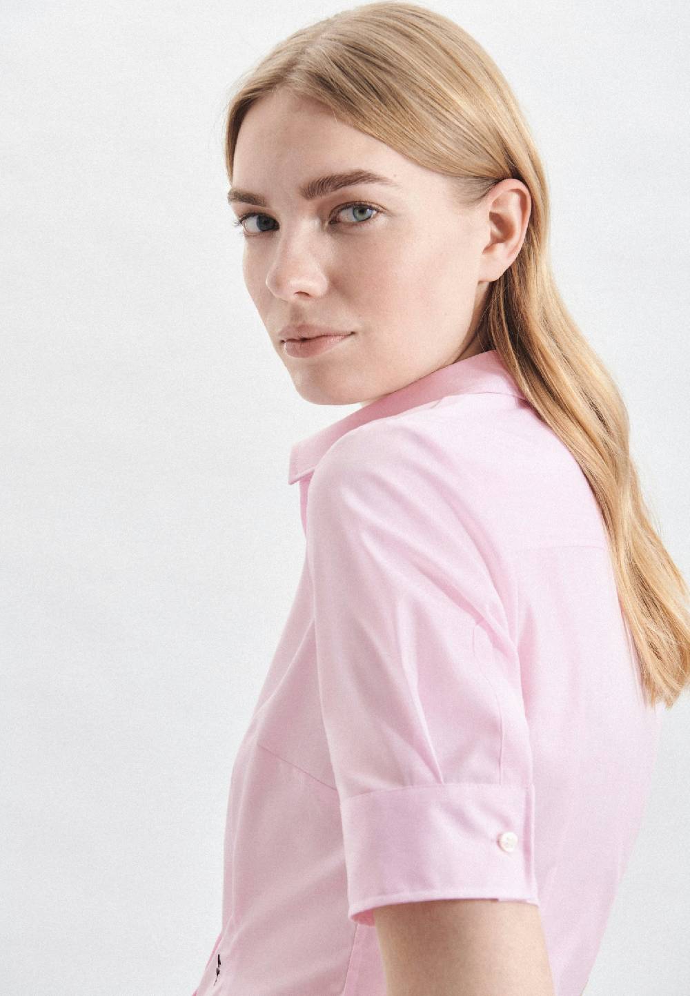 Studio Seidensticker Bügelfreie Kurzarm Popeline Hemdbluse