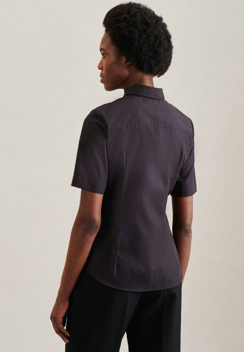 Studio Seidensticker Bügelfreie Kurzarm Popeline Hemdbluse