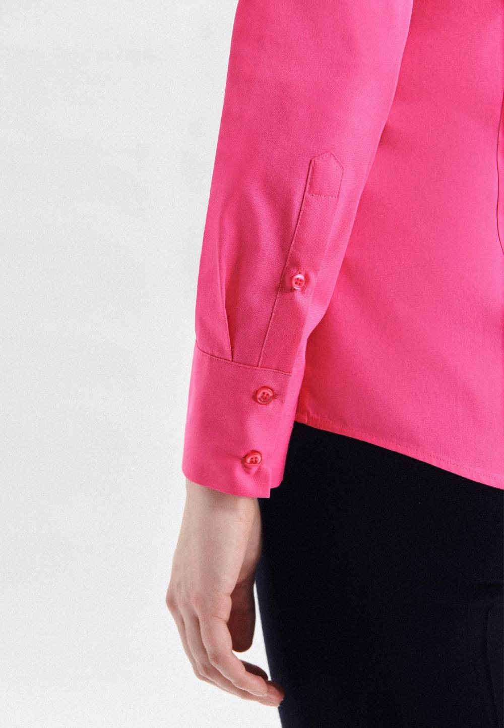 Studio Seidensticker Bügelfreie Popeline Kelchkragenbluse