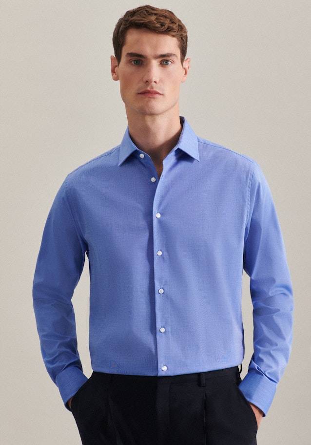 Studio Seidensticker Bügelfreies Fil a fil Business Hemd in Shaped mit Kentkragen