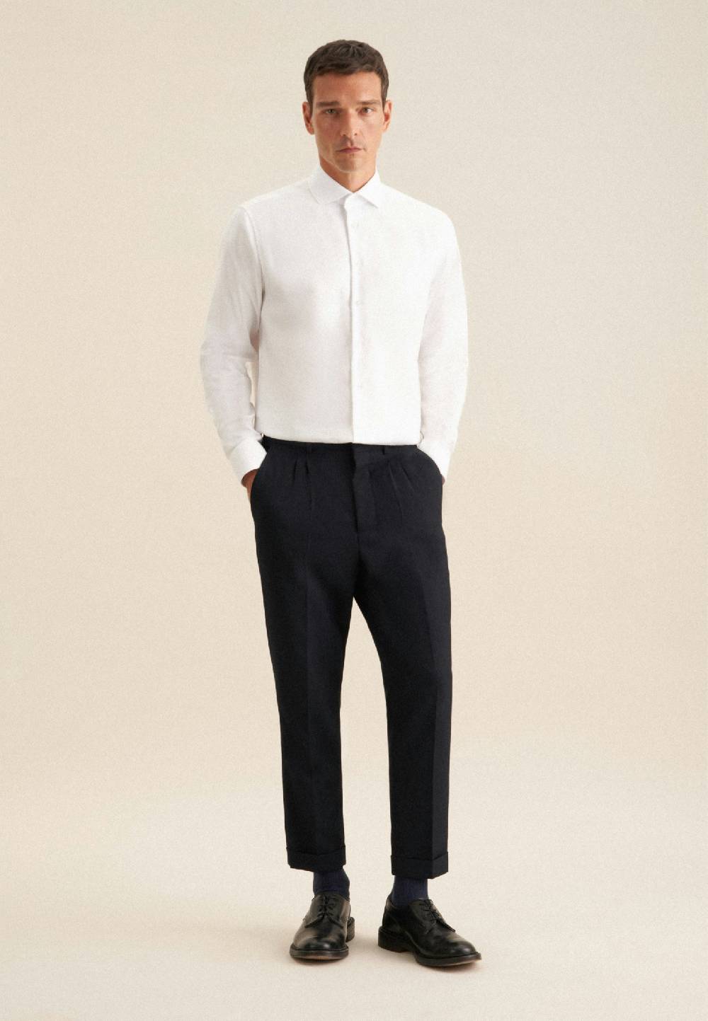 Studio Seidensticker Bügelfreies Fischgrat Business Hemd In Regular Mit Kentkragen