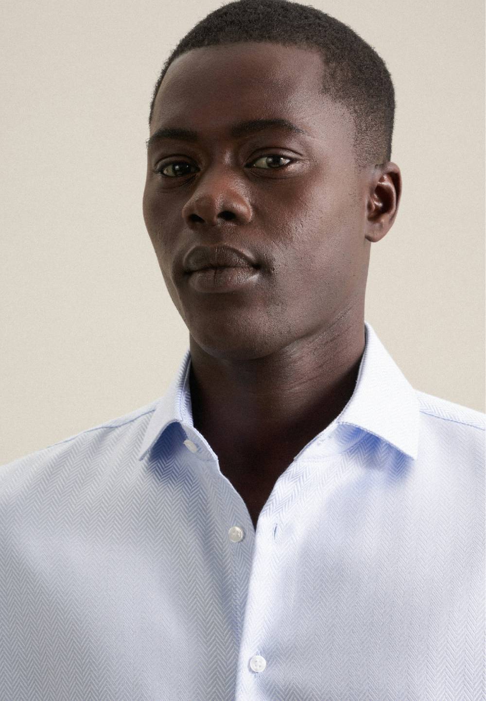 Studio Seidensticker Bügelfreies Fischgrat Business Hemd In Slim Mit Kentkragen