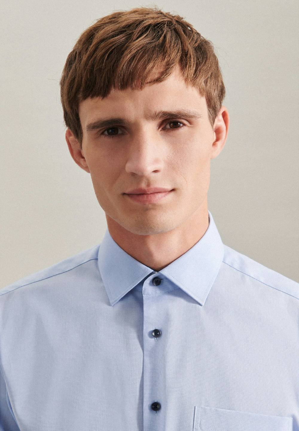 Studio Seidensticker Bügelfreies Popeline Business Hemd In Regular Mit Kentkragen