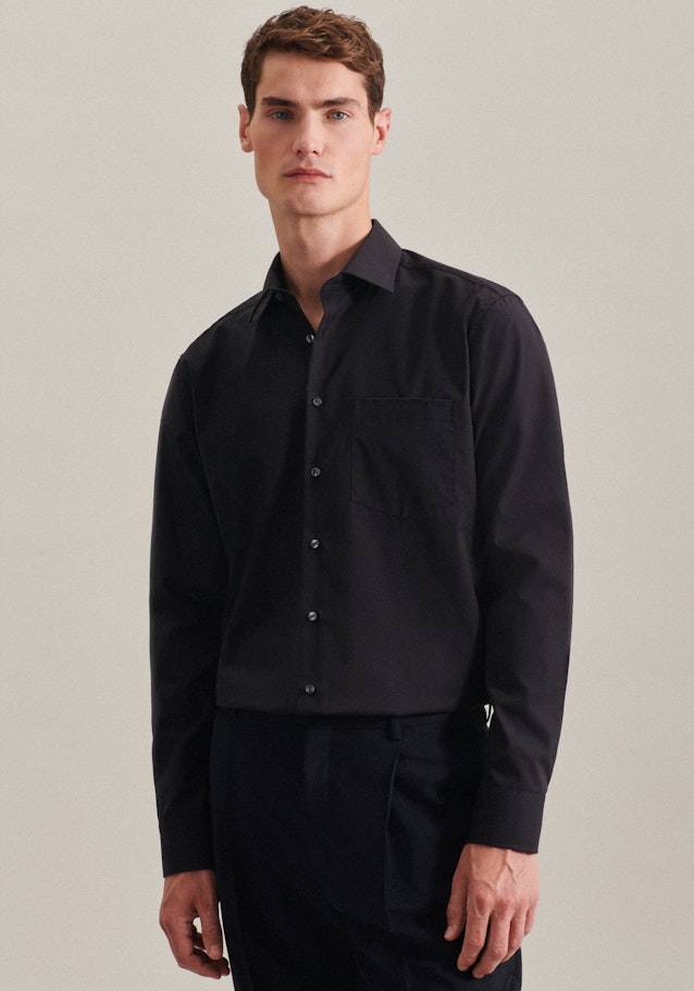 Studio Seidensticker Bügelfreies Popeline Business Hemd in Regular mit Kentkragen