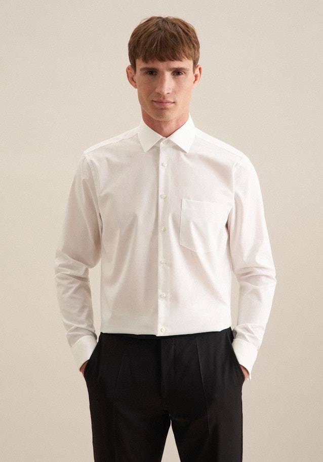 Studio Seidensticker Bügelfreies Popeline Business Hemd in Regular mit Kentkragen