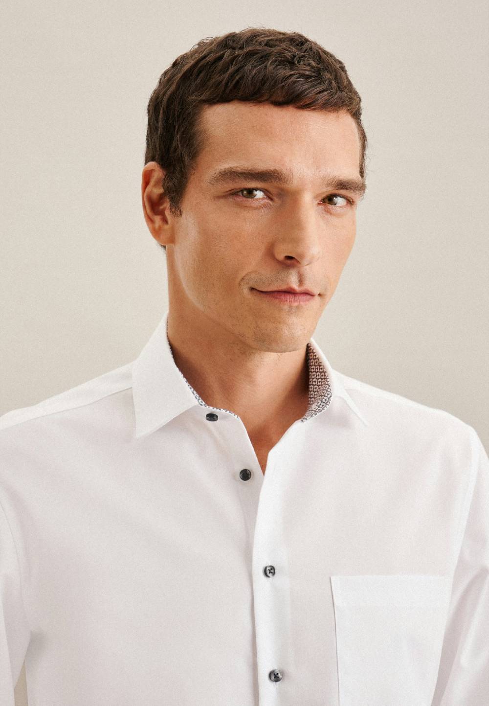 Studio Seidensticker Bügelfreies Popeline Business Hemd In Regular Mit Kentkragen