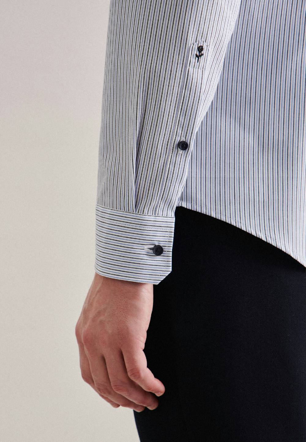 Studio Seidensticker Bügelfreies Popeline Business Hemd In Shaped Mit Kentkragen